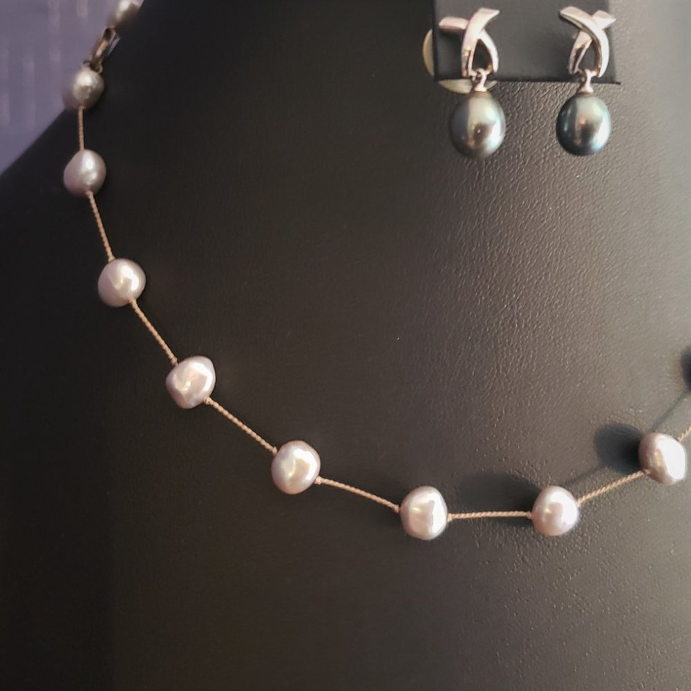 Honora Pearl Set - Ring, Earrings & Necklace - Picture 12 of 14